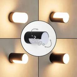 Applique murale d'extérieur Baulund LED Noir, 1 lumière