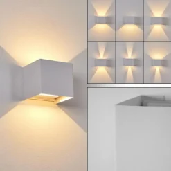 Applique murale d'extérieur Everton LED Blanc, 2 lumières