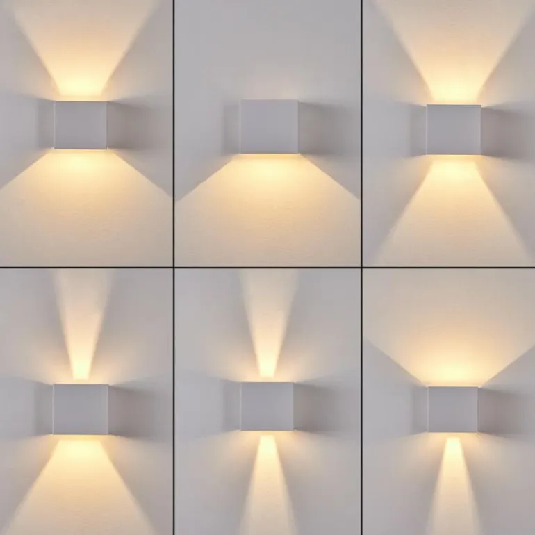 Applique murale d'extérieur Everton LED Blanc, 2 lumières