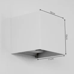 Applique murale d'extérieur Everton LED Blanc, 2 lumières