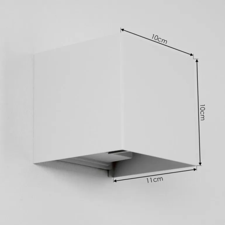 Applique murale d'extérieur Everton LED Blanc, 2 lumières