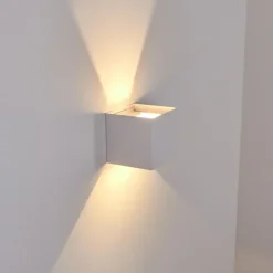 Applique murale d'extérieur Everton LED Blanc, 2 lumières