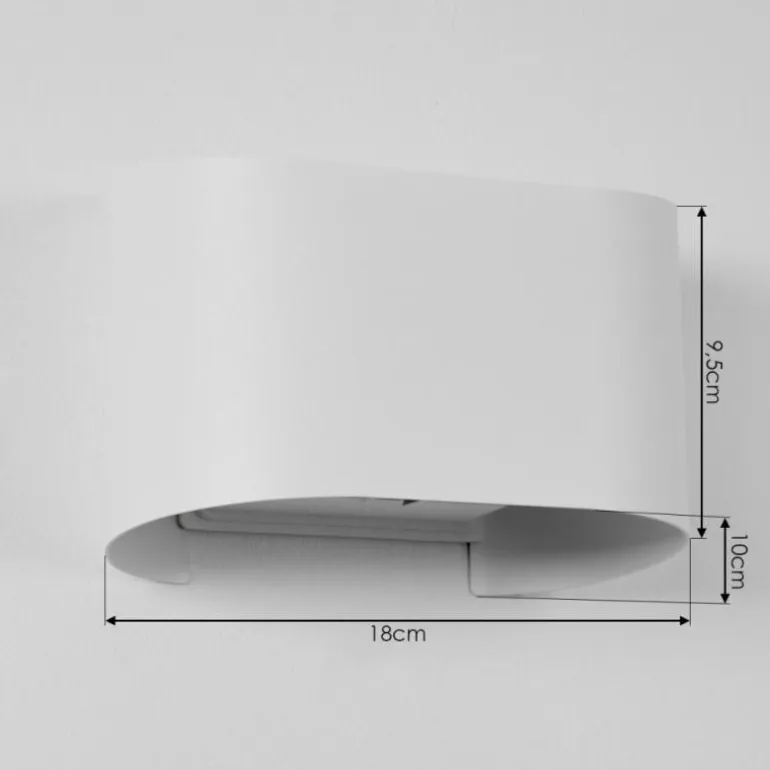 Applique murale d'extérieur Everton LED Blanc, 2 lumières