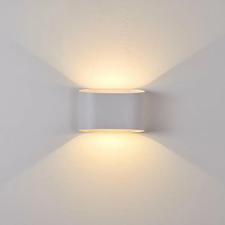 Applique murale d'extérieur Everton LED Blanc, 2 lumières