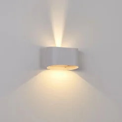 Applique murale d'extérieur Everton LED Blanc, 2 lumières