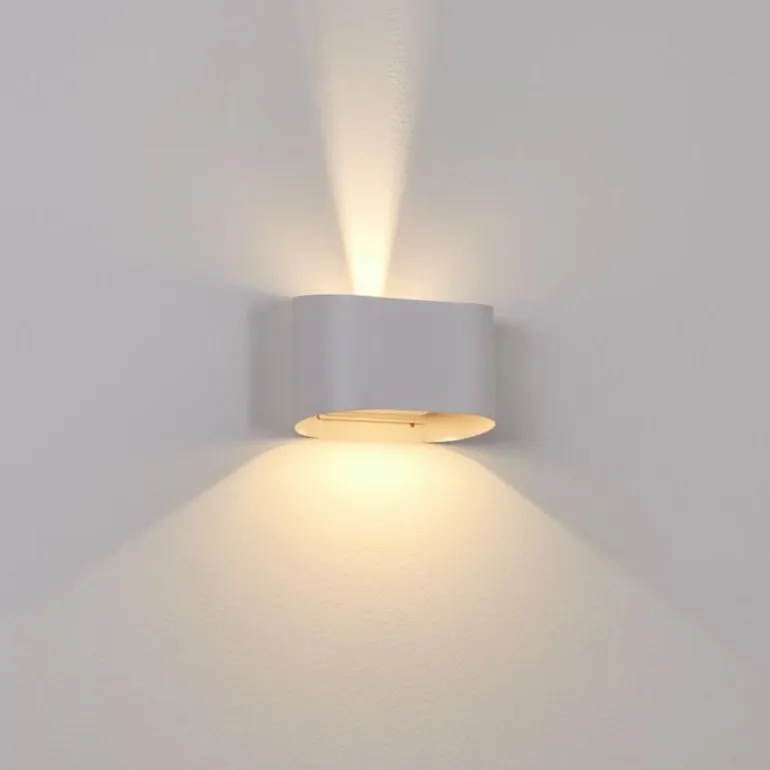 Applique murale d'extérieur Everton LED Blanc, 2 lumières