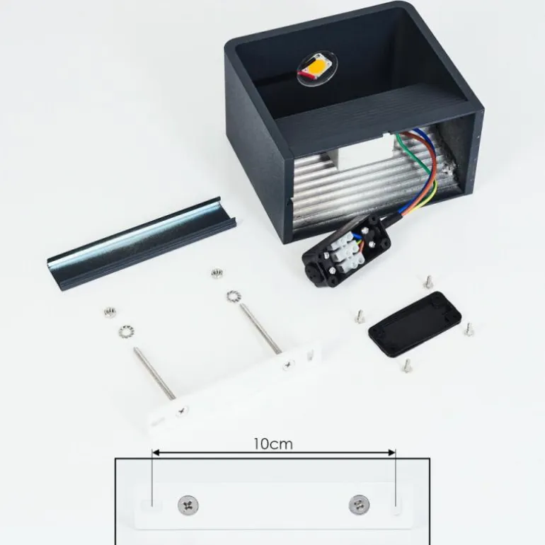 Applique murale d'extérieur Tématou LED Noir, 1 lumière