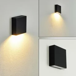 Applique murale d'extérieur Spidern LED Noir, Blanc, 1 lumière