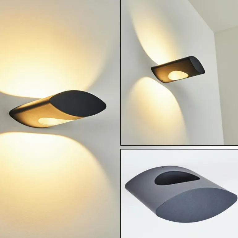 Applique murale d'extérieur Lémettou LED Anthracite, Blanc, 1 lumière