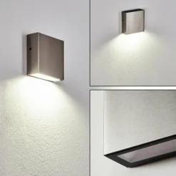 Applique murale d'extérieur Spidern LED Nickel mat, Blanc, 1 lumière