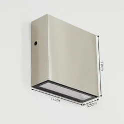 Applique murale d'extérieur Spidern LED Nickel mat, Blanc, 1 lumière