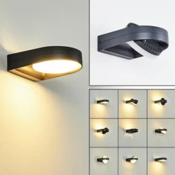 Applique murale d'extérieur Falatasa LED Anthracite, 1 lumière