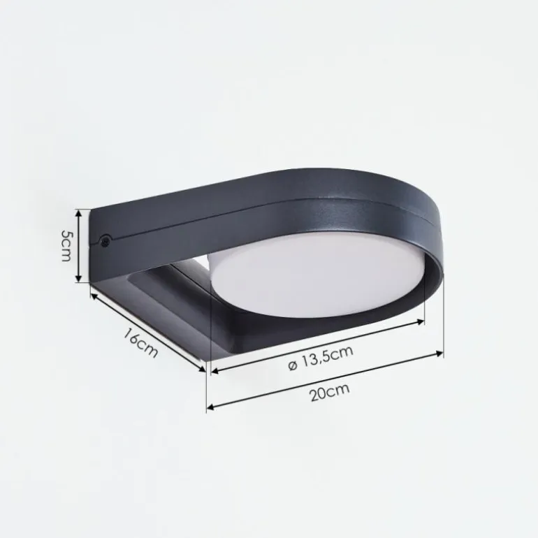 Applique murale d'extérieur Falatasa LED Anthracite, 1 lumière