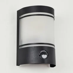 Applique murale d'extérieur Visnum Noir, Blanc, 1 lumière, Détecteur de mouvement