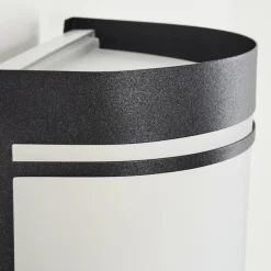 Applique murale d'extérieur Visnum Noir, Blanc, 1 lumière, Détecteur de mouvement