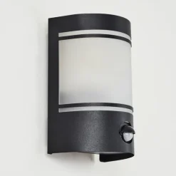 Applique murale d'extérieur Visnum Noir, Blanc, 1 lumière, Détecteur de mouvement