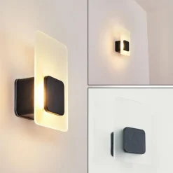 Applique murale d'extérieur Lunnom LED Noir, 1 lumière