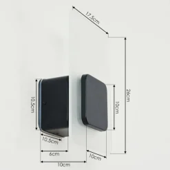 Applique murale d'extérieur Lunnom LED Noir, 1 lumière