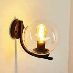 Applique murale d'extérieur Rombotten Noir, 1 lumière