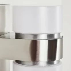 Applique murale d'extérieur Tiarp LED Nickel mat, 2 lumières, Détecteur de mouvement