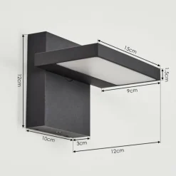 Applique murale d'extérieur Lyckan LED Noir, 1 lumière