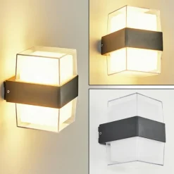 Applique murale d'extérieur Cesta LED Noir, 2 lumières