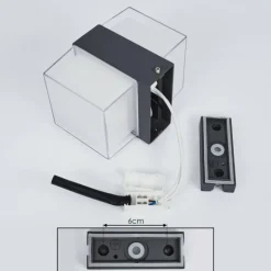 Applique murale d'extérieur Cesta LED Noir, 2 lumières
