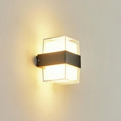 Applique murale d'extérieur Cesta LED Noir, 2 lumières