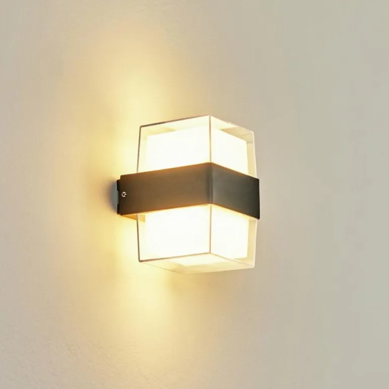 Applique murale d'extérieur Cesta LED Noir, 2 lumières