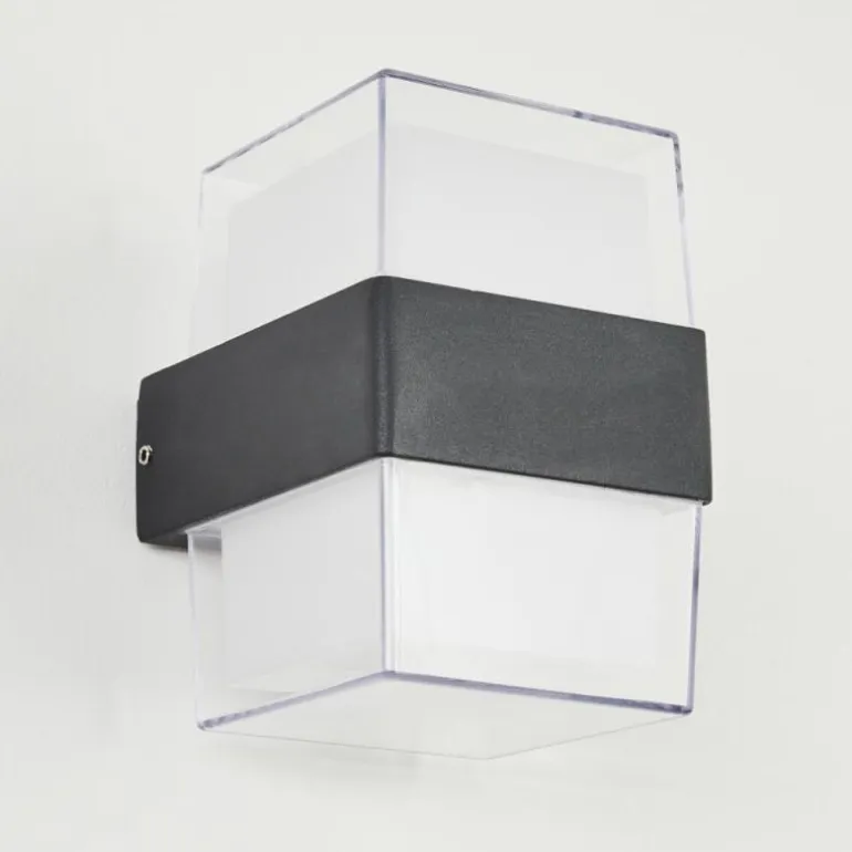 Applique murale d'extérieur Cesta LED Noir, 2 lumières