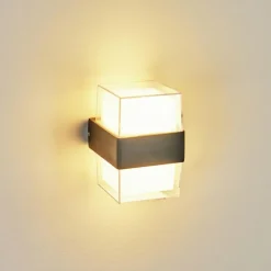 Applique murale d'extérieur Cesta LED Noir, 2 lumières
