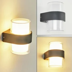 Applique murale d'extérieur Cesta LED Noir, 2 lumières