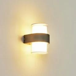 Applique murale d'extérieur Cesta LED Noir, 2 lumières