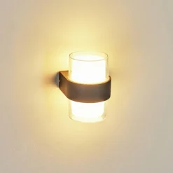 Applique murale d'extérieur Cesta LED Noir, 2 lumières