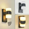 Applique murale d'extérieur Tiarp LED Noir, 2 lumières, Détecteur de mouvement