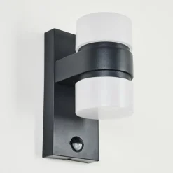 Applique murale d'extérieur Tiarp LED Noir, 2 lumières, Détecteur de mouvement
