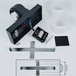 Applique murale d'extérieur Tiarp LED Noir, 2 lumières, Détecteur de mouvement