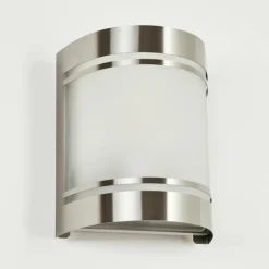 Applique murale d'extérieur Visnum Nickel mat, Blanc, 1 lumière