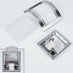 Applique murale d'extérieur Visnum Nickel mat, Blanc, 1 lumière
