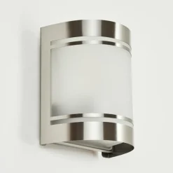 Applique murale d'extérieur Visnum Nickel mat, Blanc, 1 lumière