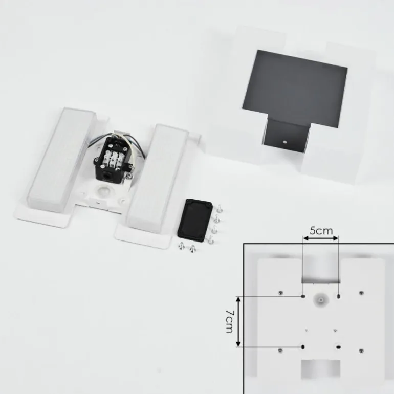 Applique murale d'extérieur Zoppola LED Anthracite, Blanc, 2 lumières