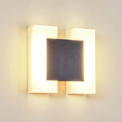 Applique murale d'extérieur Zoppola LED Anthracite, Blanc, 2 lumières