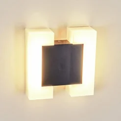 Applique murale d'extérieur Zoppola LED Anthracite, Blanc, 2 lumières