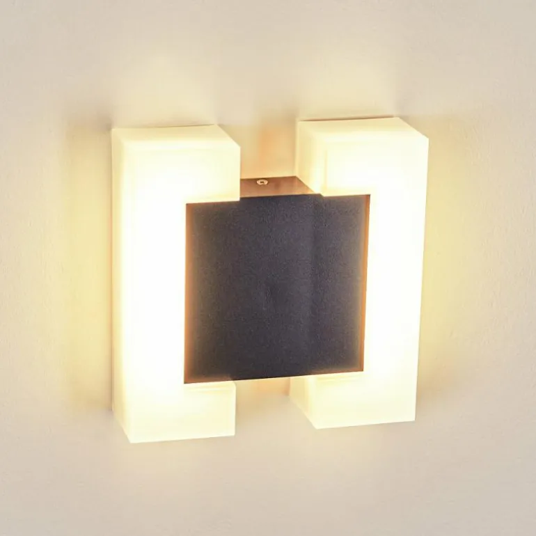 Applique murale d'extérieur Zoppola LED Anthracite, Blanc, 2 lumières