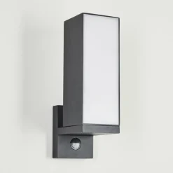 Applique murale d'extérieur Swanek LED Anthracite, 1 lumière, Détecteur de mouvement