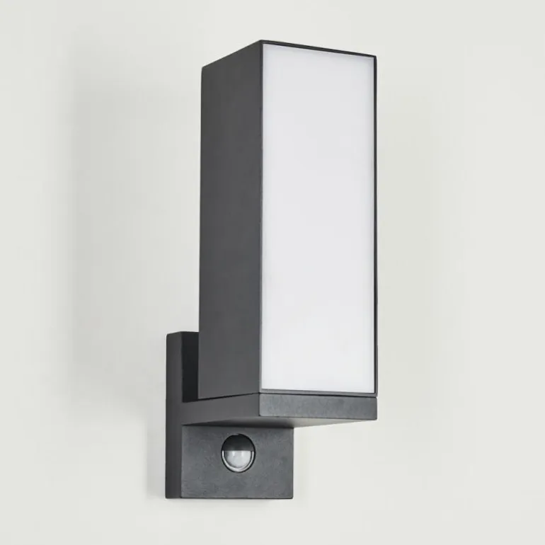 Applique murale d'extérieur Swanek LED Anthracite, 1 lumière, Détecteur de mouvement