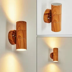 Applique murale d'extérieur Tenvik Brun, Couleur bois, 2 lumières