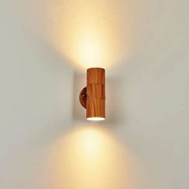 Applique murale d'extérieur Tenvik Brun, Couleur bois, 2 lumières