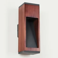 Applique murale d'extérieur Byremo Bois foncé, Noir, 1 lumière