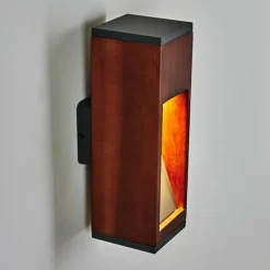 Applique murale d'extérieur Byremo Bois foncé, Noir, 1 lumière